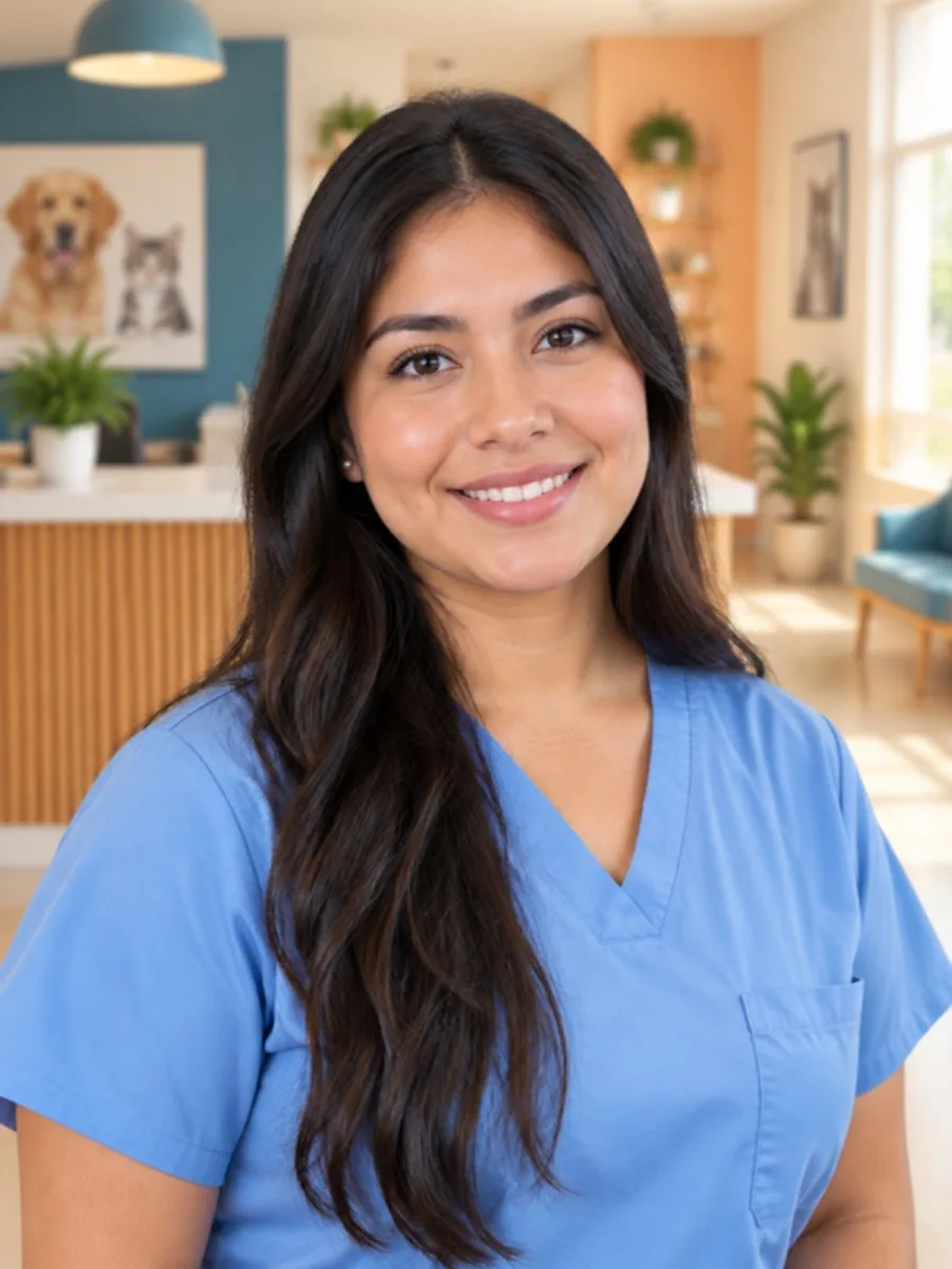 Retrato de Leila Soto, auxiliar veterinaria